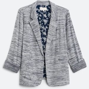 Women's Blue Striped Blazer